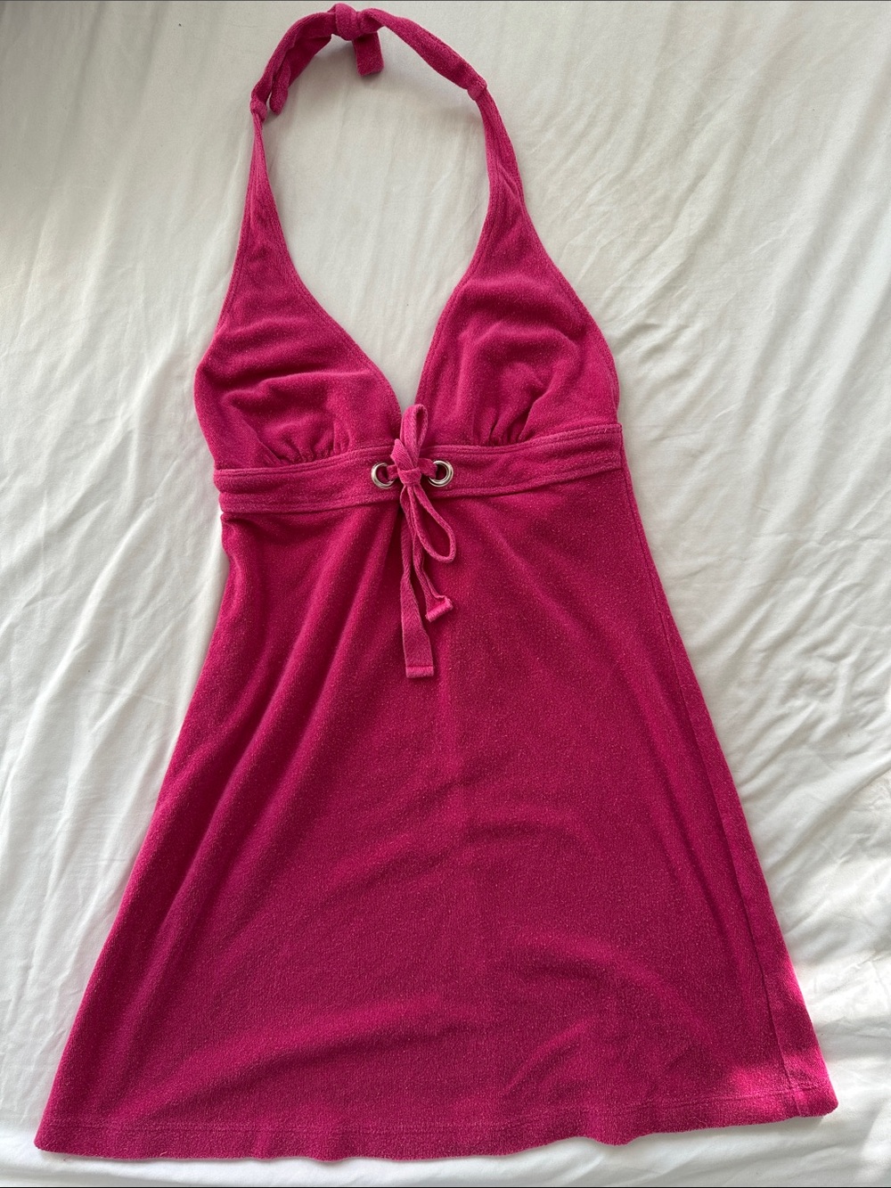 Y2K GODDESS OF LOVE HALTER DRESS Mini Dress - Pink